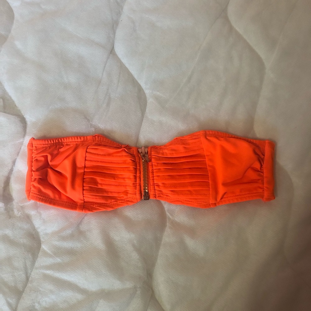 H&M bright orange bandeau bikini top. Size 4